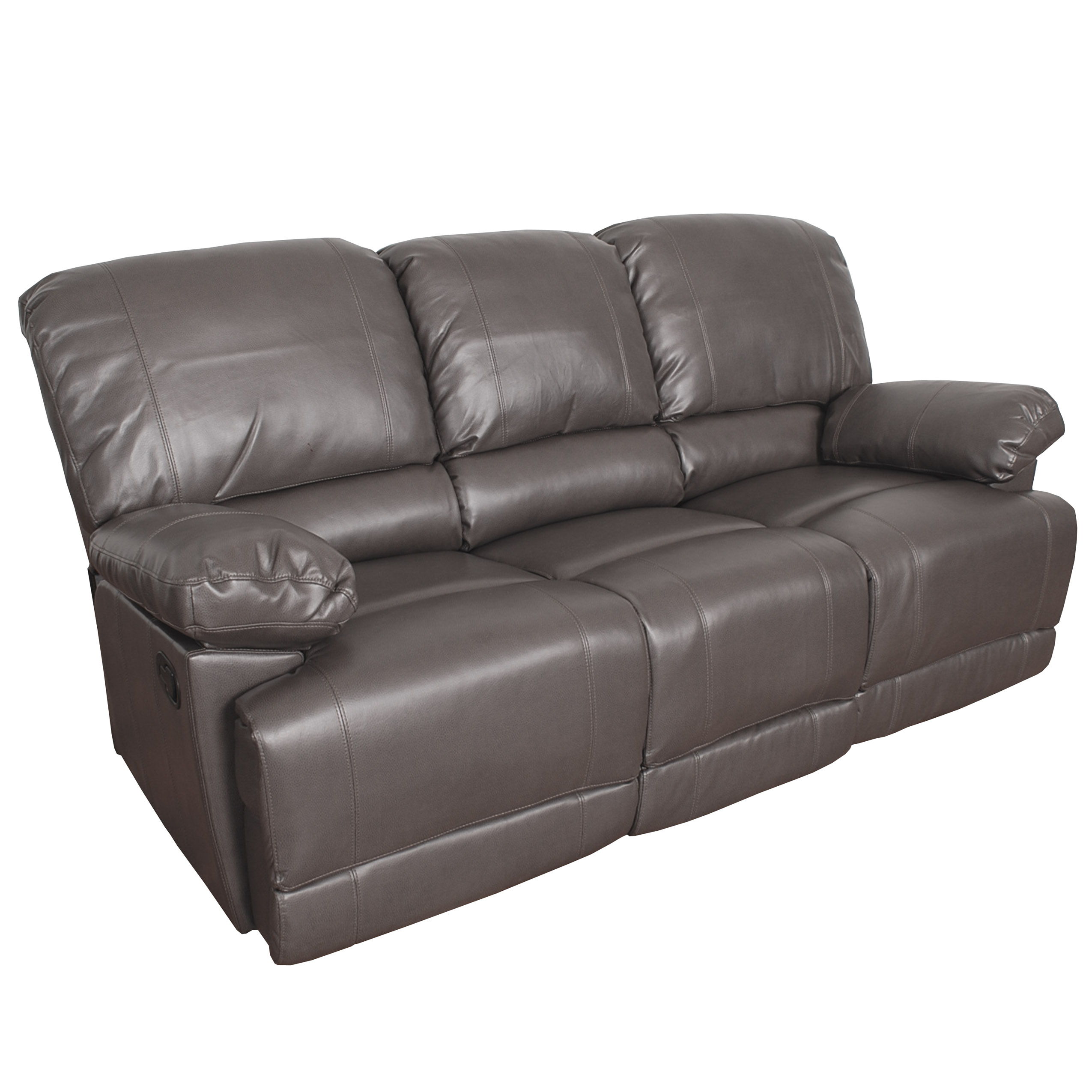 Brownish Grey Bonded Leather Reclining Sofa Arlene S Interiors Furniture Living Room Sofas Brownish Grey Bonded Leather Reclining Sofa