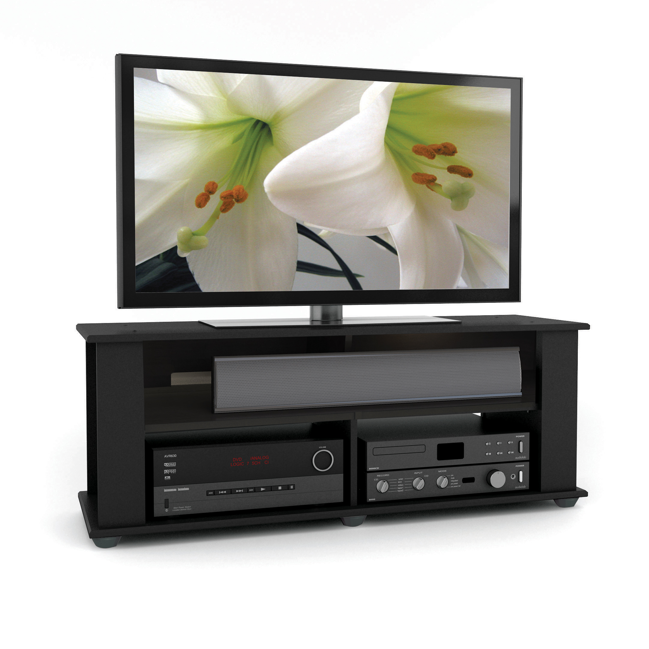 Ravenwood Black Tv Stand For Tvs Up To 55
